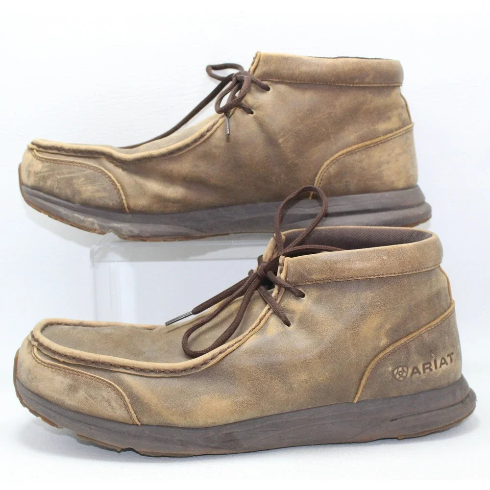 Ariat Spitfire Mens 13D Brown Leather Moc Toe Chukka Boots 10021723